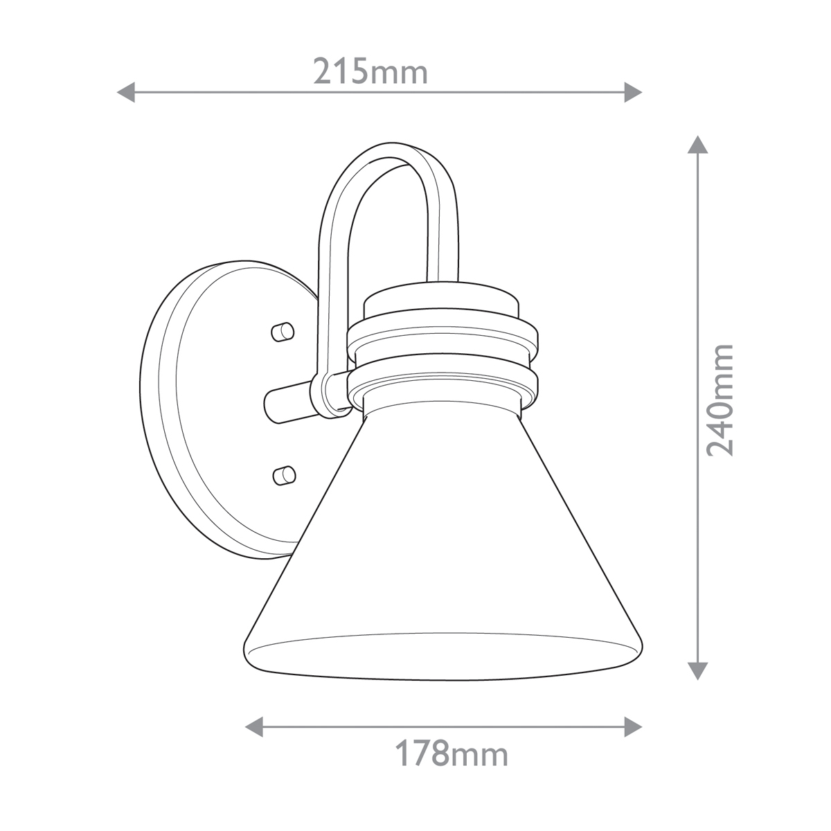 Бра с белым матовым плафоном в форме конуса Kichler в Москве
