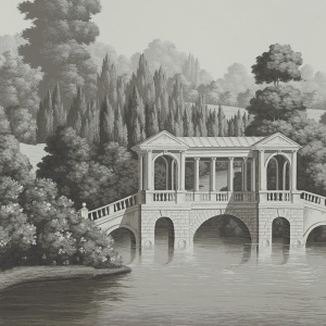 Обои ручная роспись English Landscape Eau Forte on scenic paper