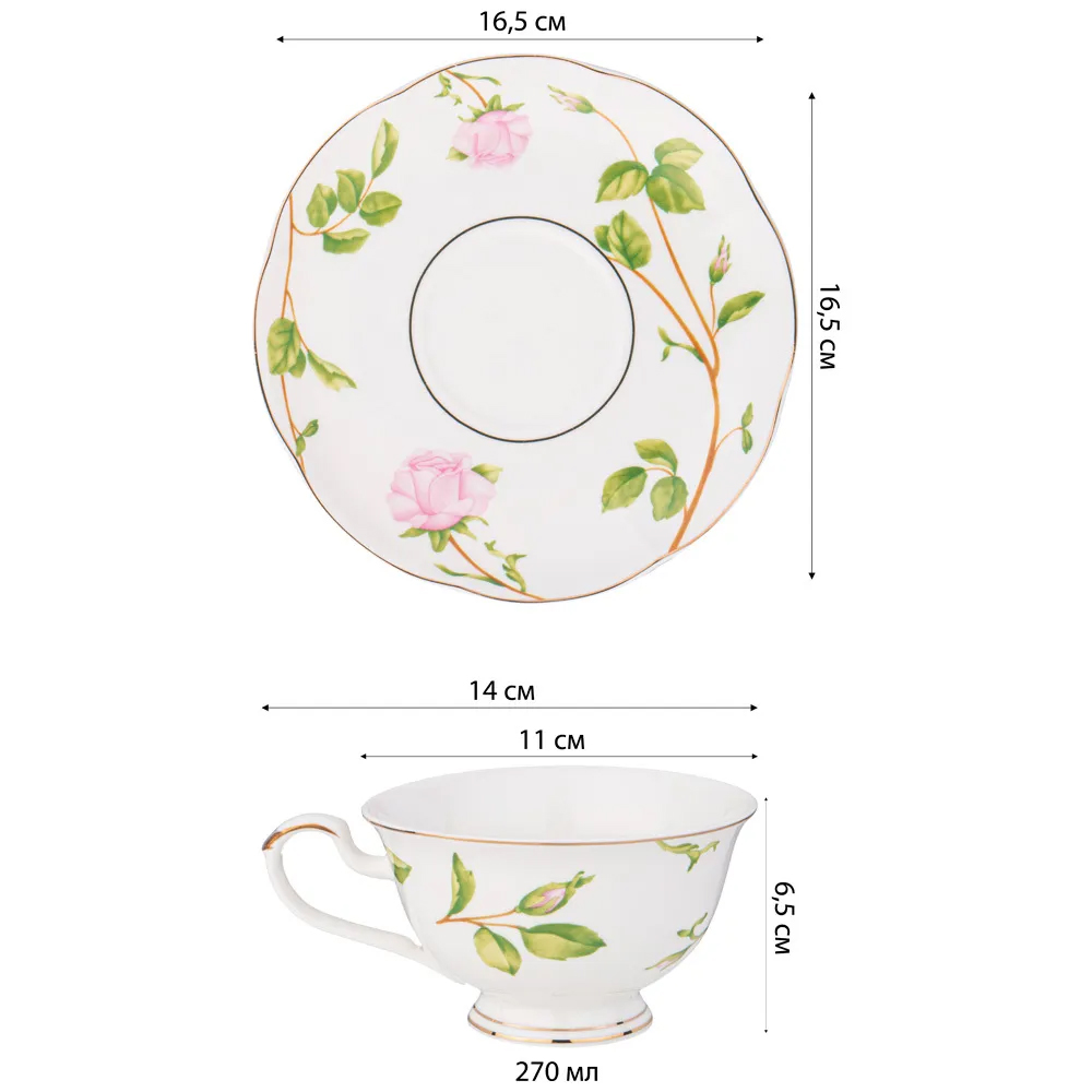          6  12  Flower Porcelain Collection  