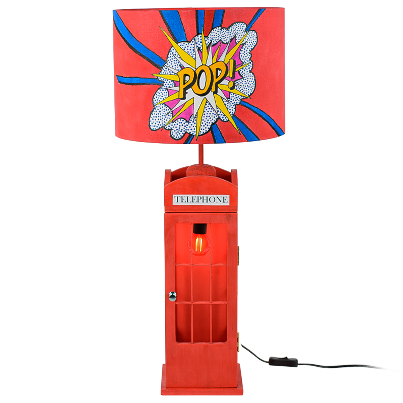   Red Phone Booth Pop Lamp     | Loft Concept 