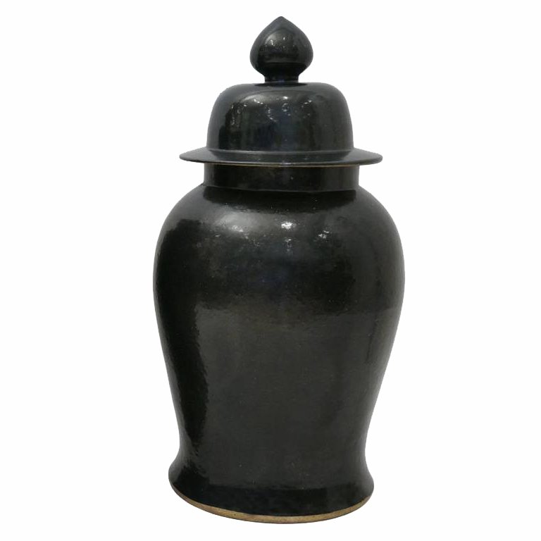  Black Ceramic Chinese Jars with Lids    | Loft Concept 