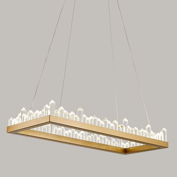  Crystal Rock Rectangle Chandelier      | Loft Concept 