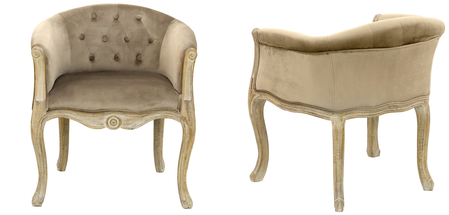 Кресло French Provence Armchair Roderic beige - фото