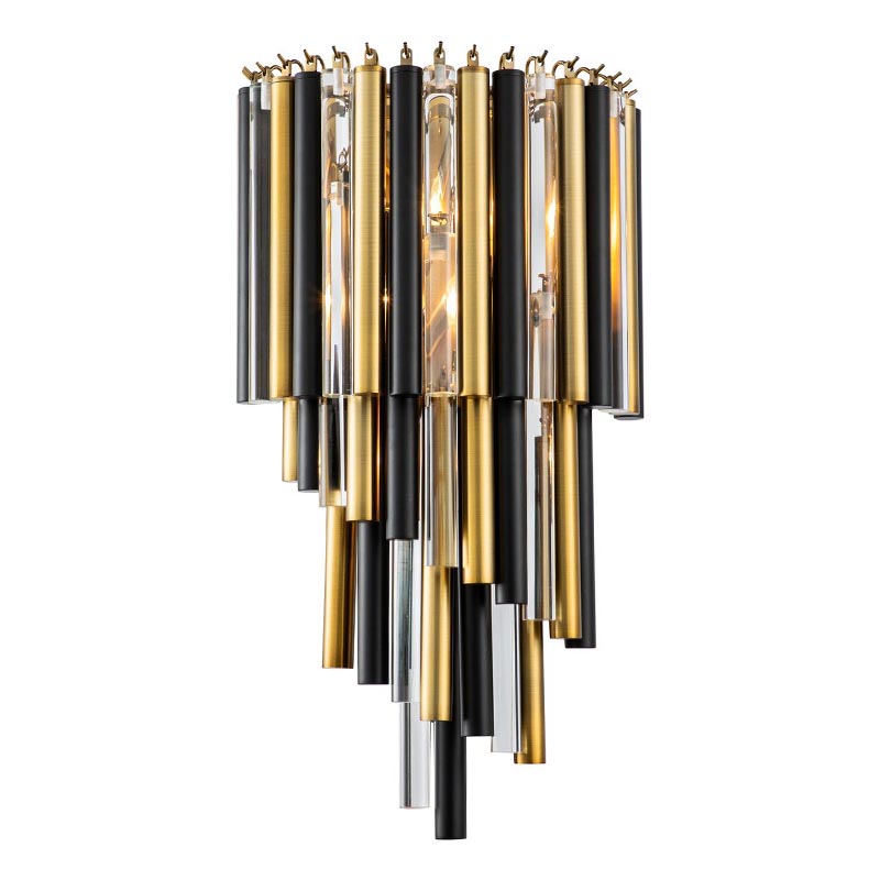  Black Brass Symphony Wall Lamp    (Transparent)   | Loft Concept 