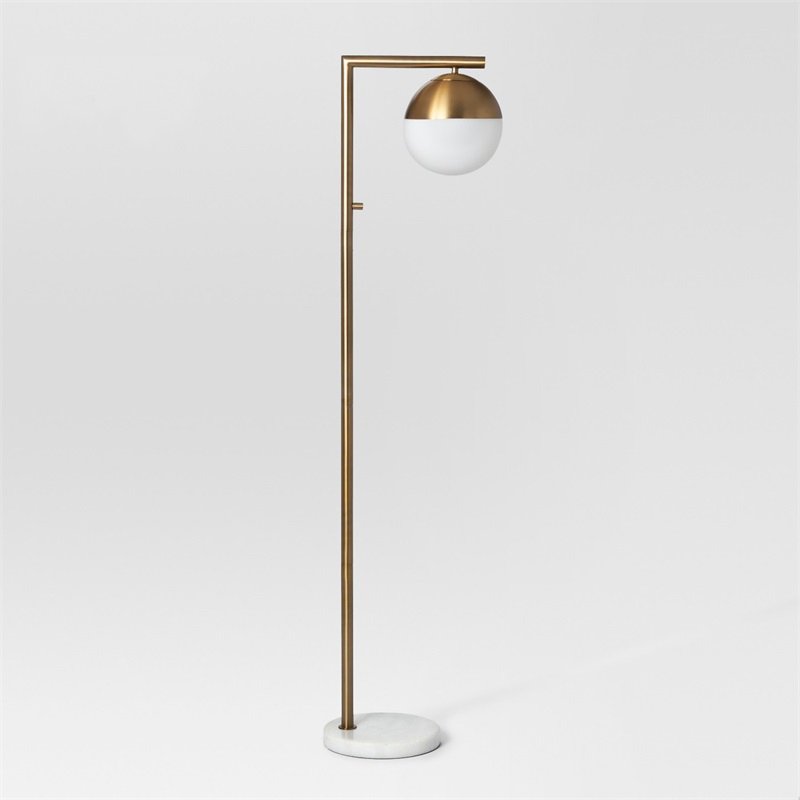  Geneva Single Glass Globe Floor Lamp     | Loft Concept 