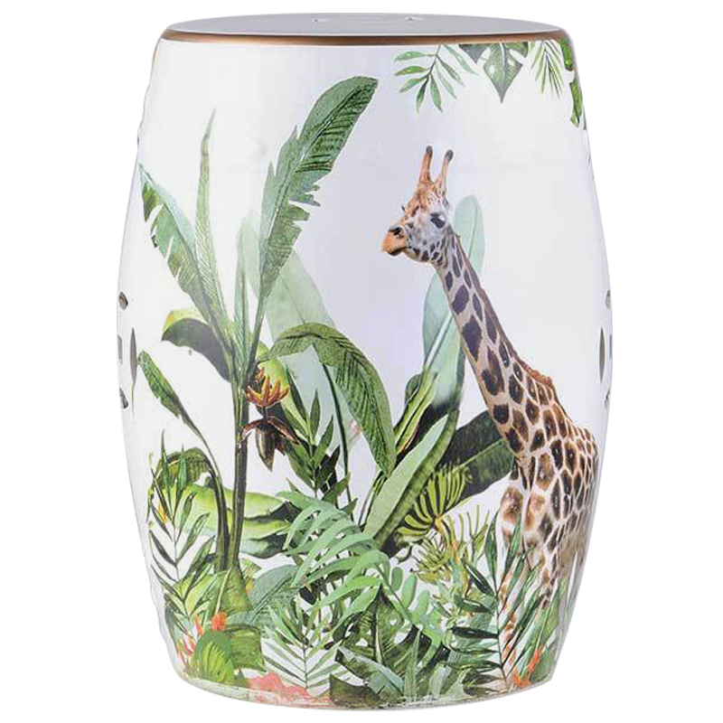   Giraffe Tropical Animal Ceramic Stool White      | Loft Concept 