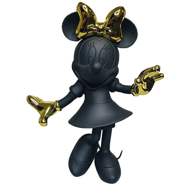 Статуэтка Минни Маус черного и золотого цвета Minnie Mouse Black&Gold Figurine  Черный Золотой в Москве | Loft Concept 