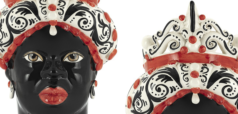 Ваза VASE MORO LADY MEDIUM black and red Ваза VASE MORO LADY MEDIUM black and red - Loft-Concept в Москве