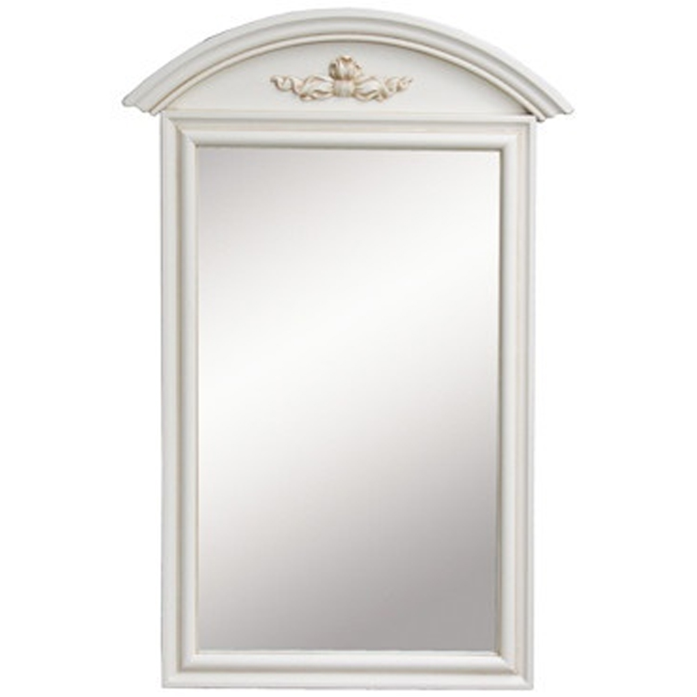 

Настенное зеркало в деревянной раме Guirlande de Roses White Ivory Wall Mirror