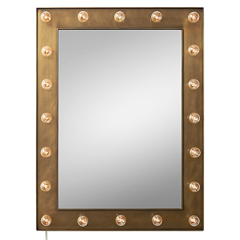 Зеркало с подсветкой Restoration Hardware ILLUMINATED Mirror brass
