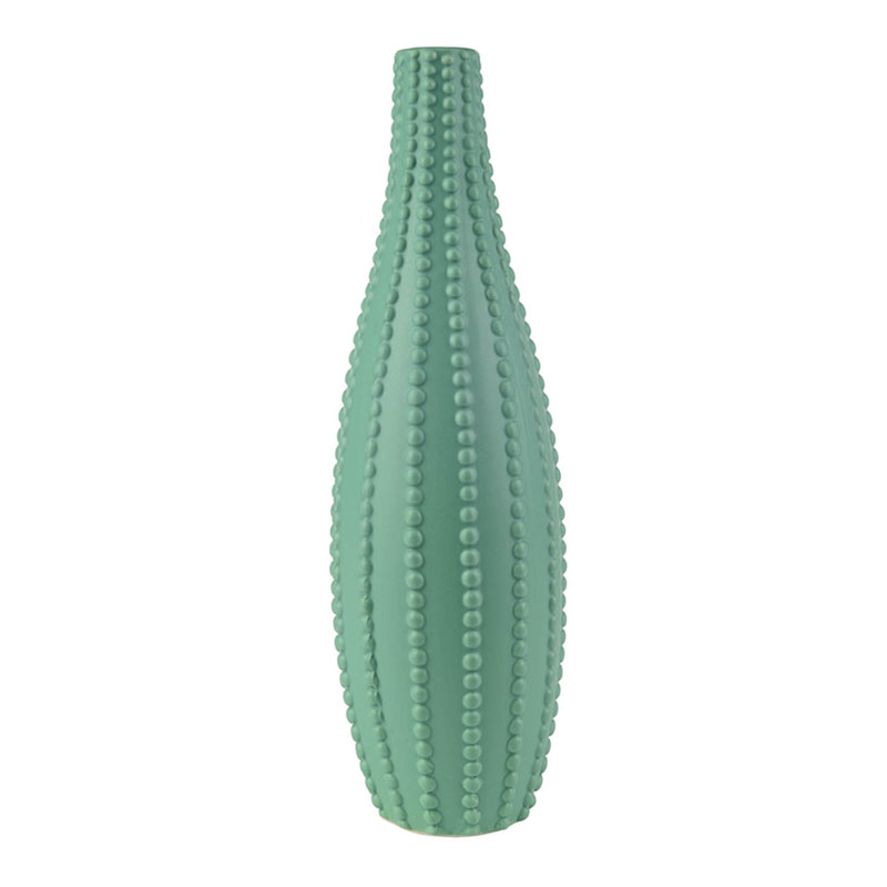  Ribbed Vase Narrow Throat turquoise 34    | Loft Concept 