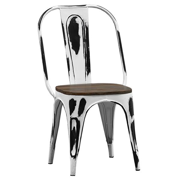 Кухонный стул Tolix Marais Chair Vintage White Wood