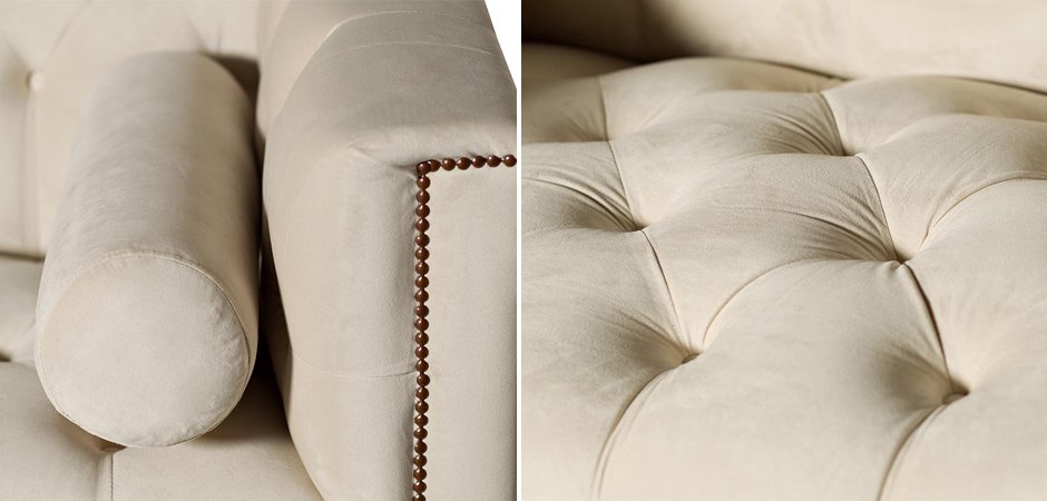 Диван Modern Velvet Tuxedo Sofa - фото