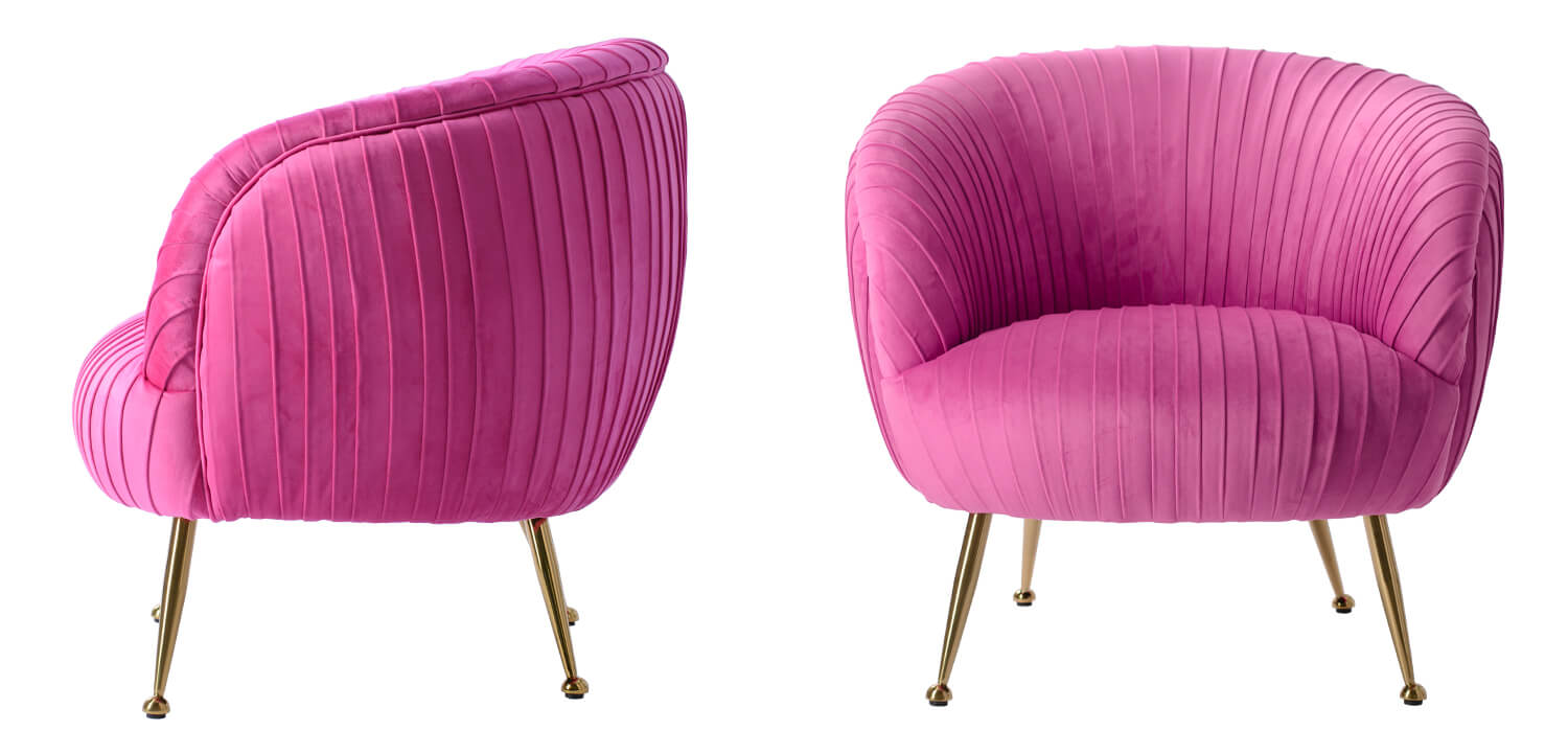 Кресло SOUFFLE CHAIR pink velor - фото