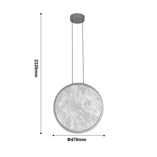 Светодиодный подвесной светильник круглой формы с металлической рамой золотого цвета Marble Glow 47 в Москве