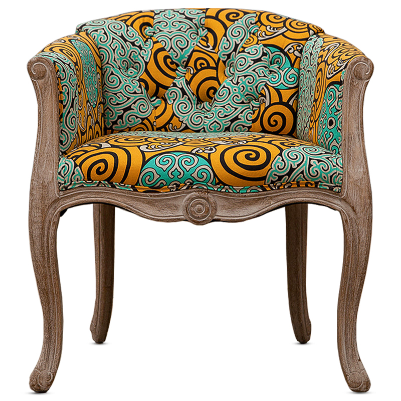 Кресло Yellow and Turquoise Ornament Chair