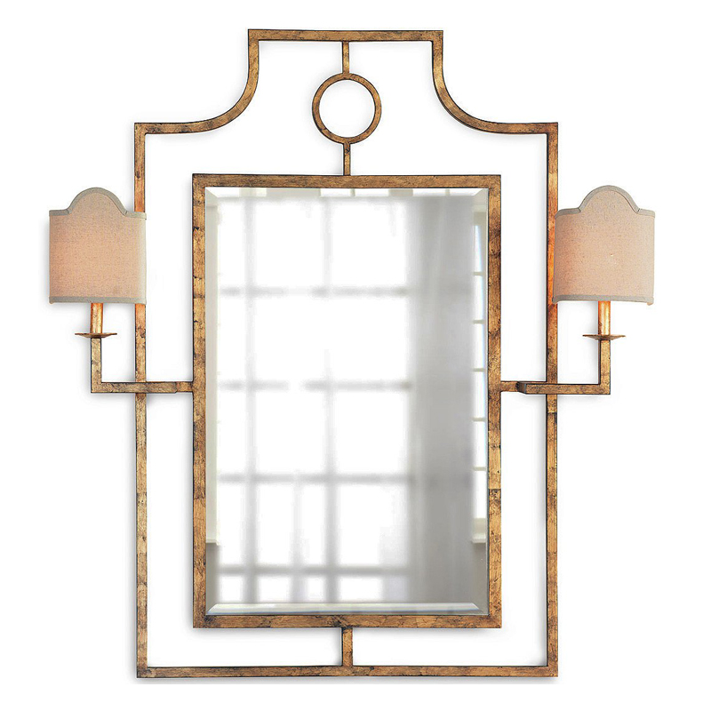 

Зеркало с бра Mirror with Sconces Dairile Gold