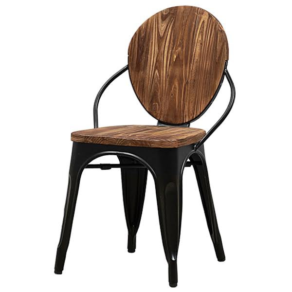 Стул Tolix chair Wooden Black