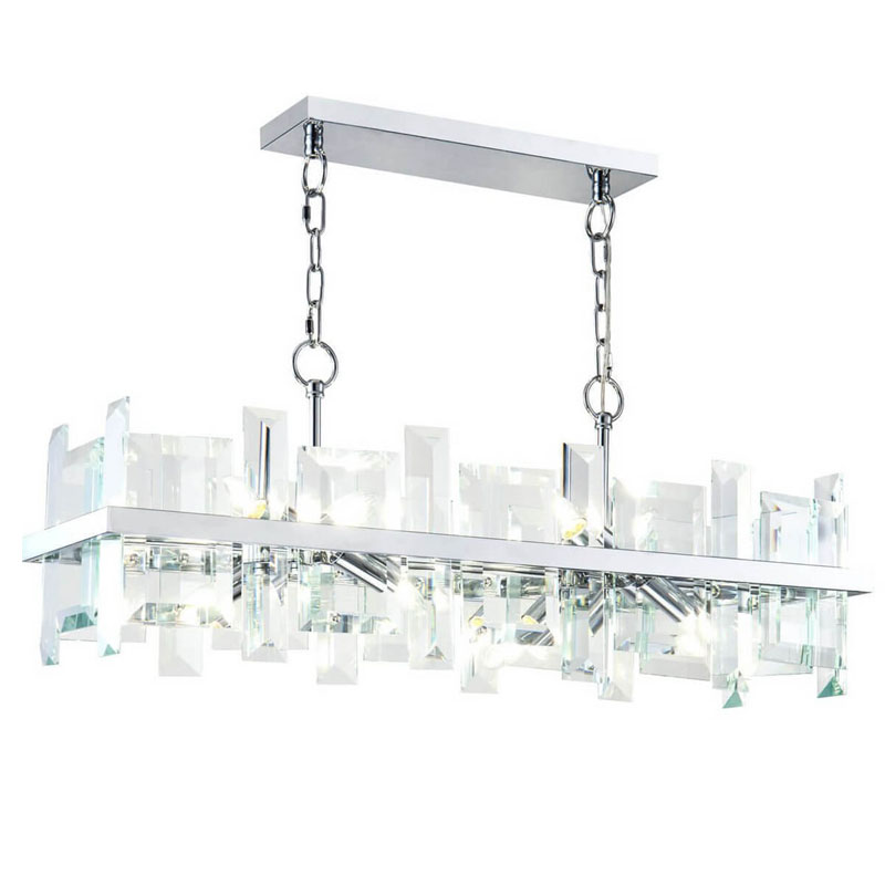  Harlow Crystal Square Chandelier chrome 8    | Loft Concept 