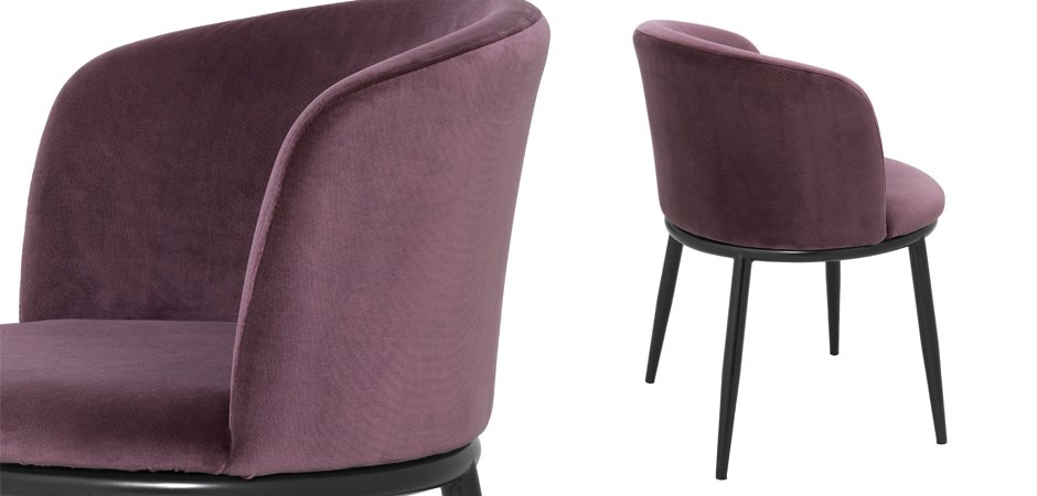 Комплект из двух стульев Eichholtz Dining Chair Filmore Set Of 2 purple - фото