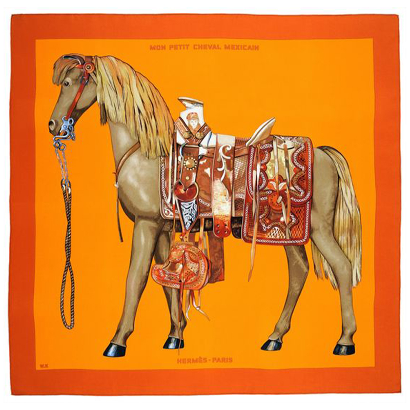 Hermes Horse Orange Plaid    | Loft Concept 