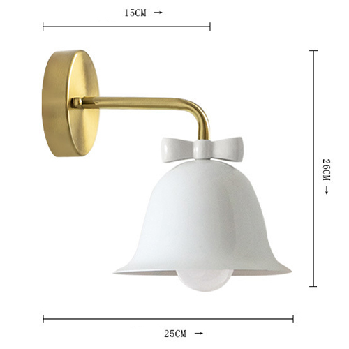   Bell with Bow White Wall Lamp   