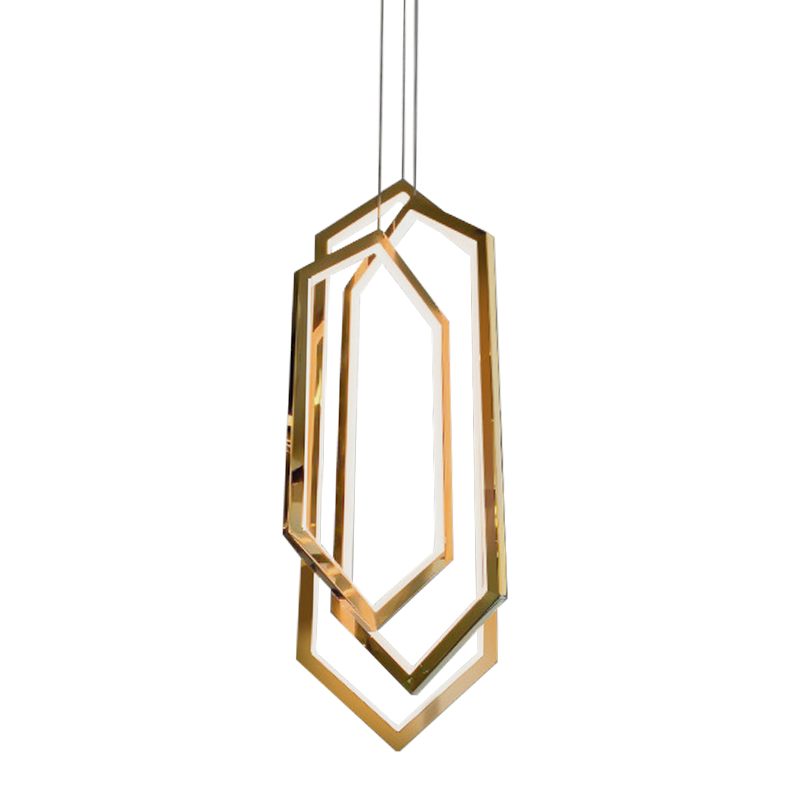    ORBIS Hexagon Geometric Modern Chandelier Studio Endo Gold    | Loft Concept 