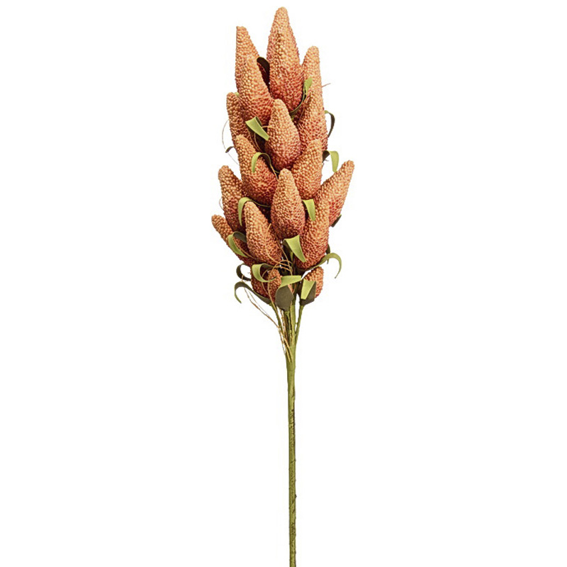 

Декоративный искусственный цветок Шишка оранжевая