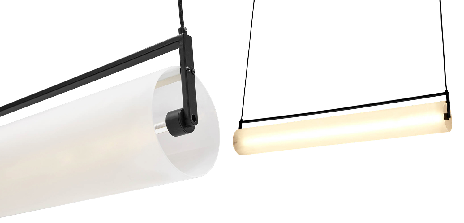 Дизайнерский линейный подвесной светильник CANVAS LINEAR HANGING LAMP - фото