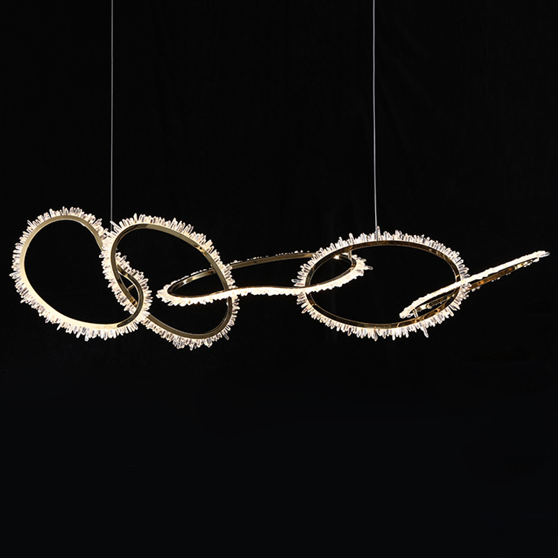  Chain Quartz Rings Crystal Chandelier       | Loft Concept 