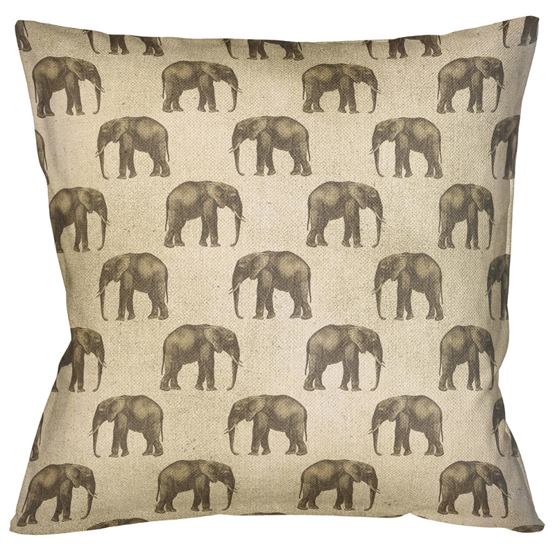 

Декоративная подушка с узором из слонов Home Safari
