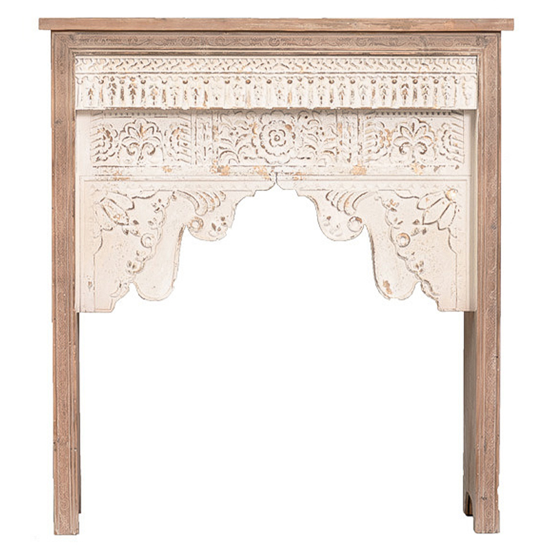 Консоль Indian Antique White Furniture Indra Console Бежевый Древесина в Москве | Loft Concept 