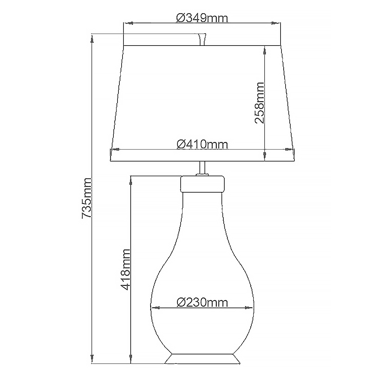 Настольная лампа с коническим дымчато-зелёным абажуром из искусственного шёлка Quintiesse в Москве