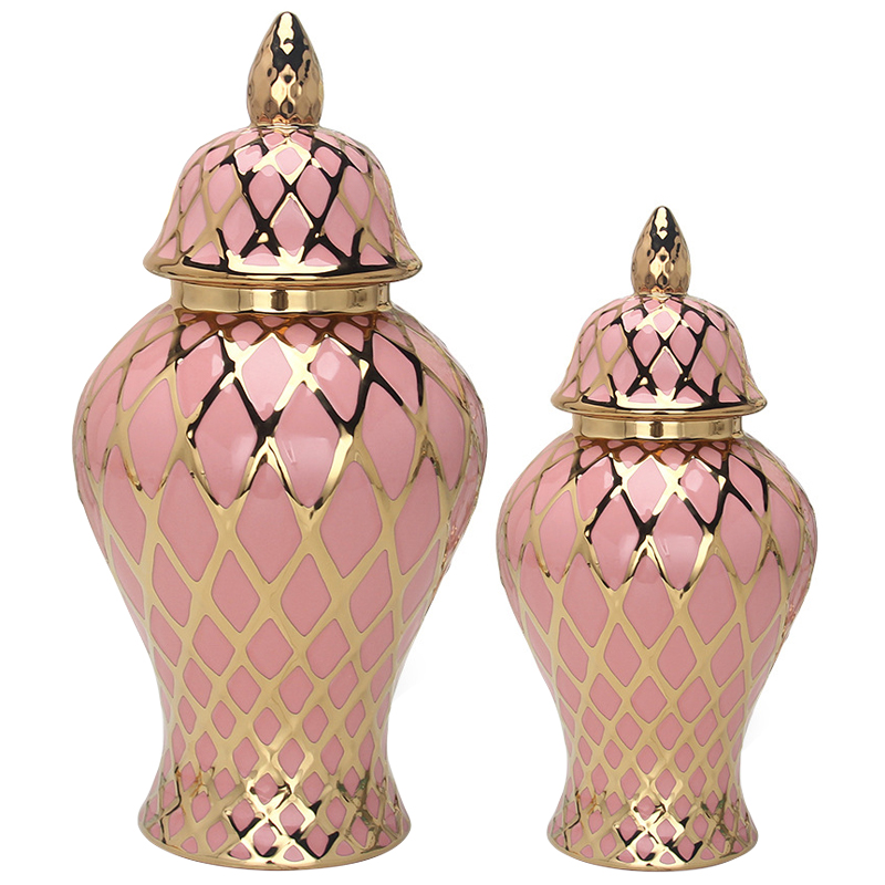    Gold Ornament Pink Vase     | Loft Concept 