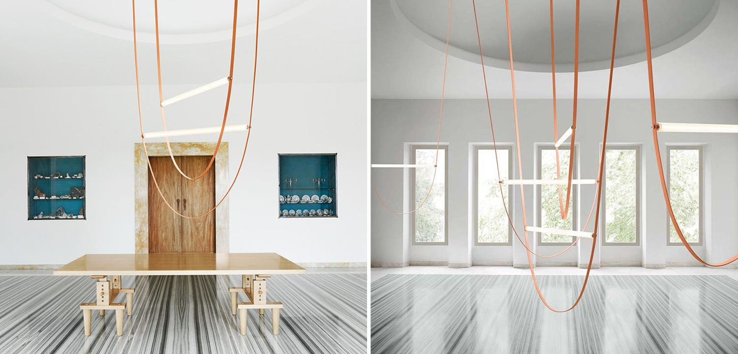 Подвесной светильник на кожаном ремне Flos Wireline - фото №2