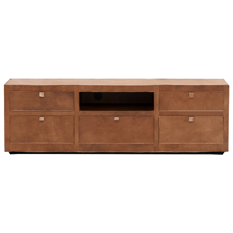 - Leather Wood TV Stand    | Loft Concept 