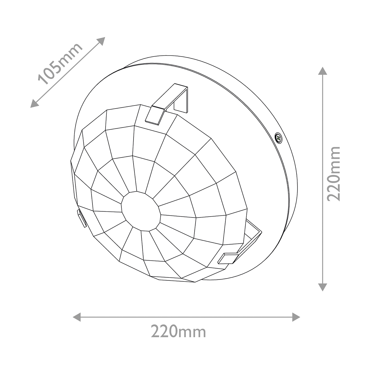 Бра округлой формы с многогранным стеклянным плафоном Hinkley в Москве