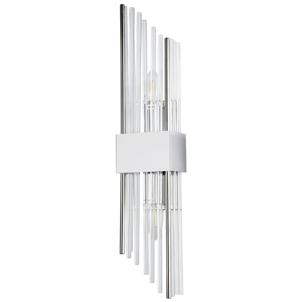 

Бра с декором в виде хрустальных трубочек Nembus Chrome Glass Wall Lamp