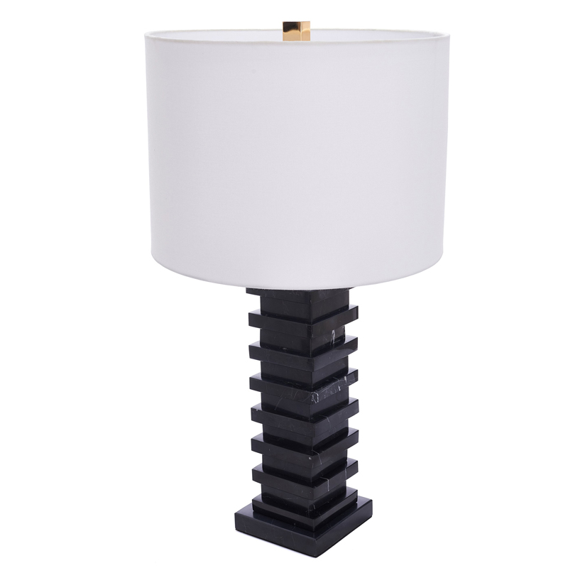 Настольная лампа Iobhar Marble Table lamp Черный Белый в Москве | Loft Concept 