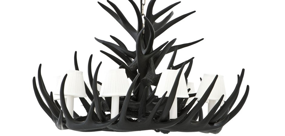 Люстра Eichholtz Chandelier Horn Highlands Black - Loft-Concept в Москве