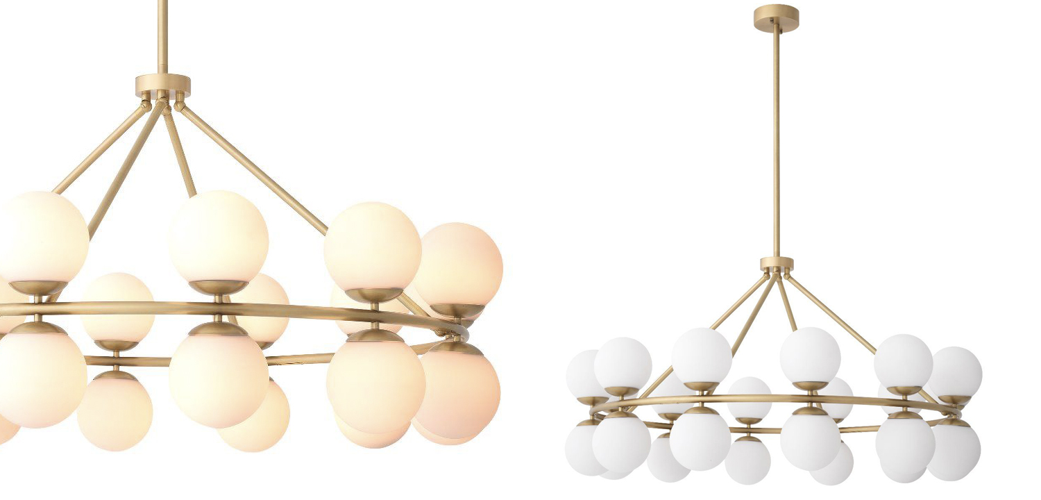 Люстра Eichholtz Chandelier Hutchinson Brass - фото