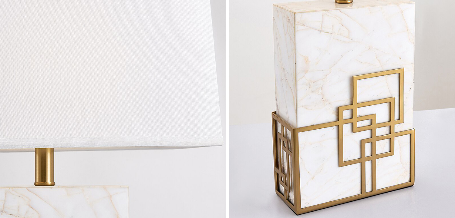 Дизайнерский настольный светильник Gayler Белый - фото