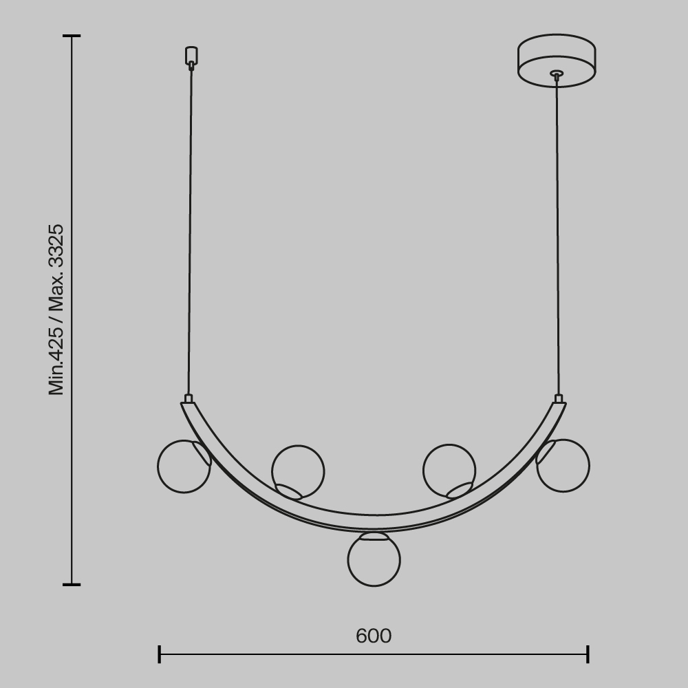 Люстра подвесная Ambre 3000К 12Вт в Москве