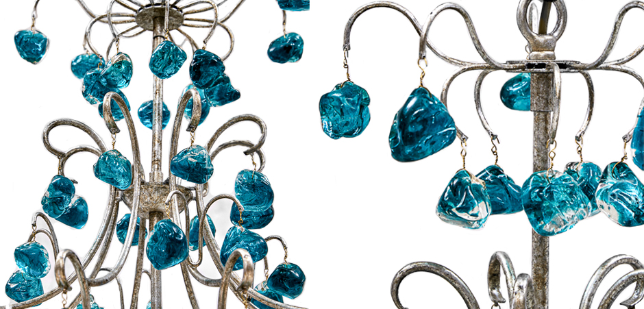 Люстра Crystal Blue Cupertino Chandelier Люстра Crystal Blue Cupertino Chandelier - Loft-Concept в Москве
