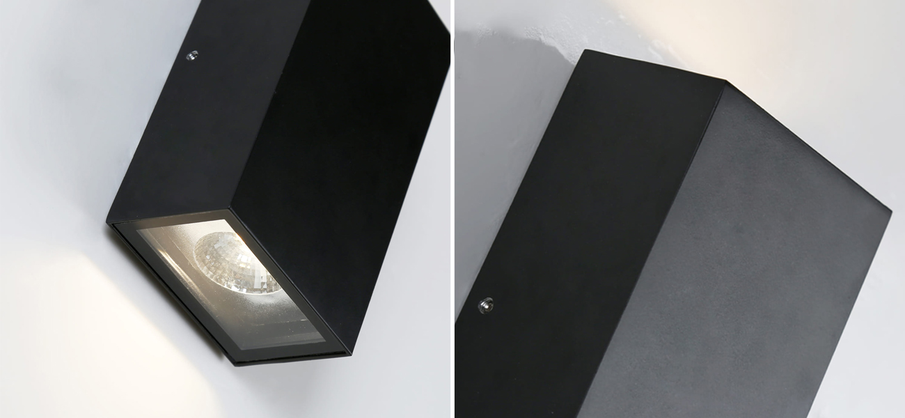 Прямоугольное уличное бра Leschel - фото