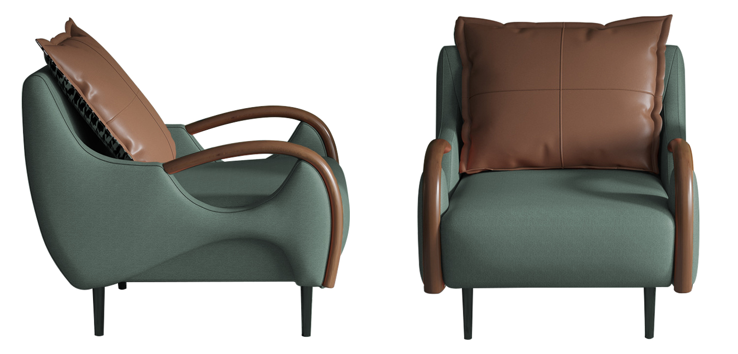 Кресло Oliwier Green Armchair - фото