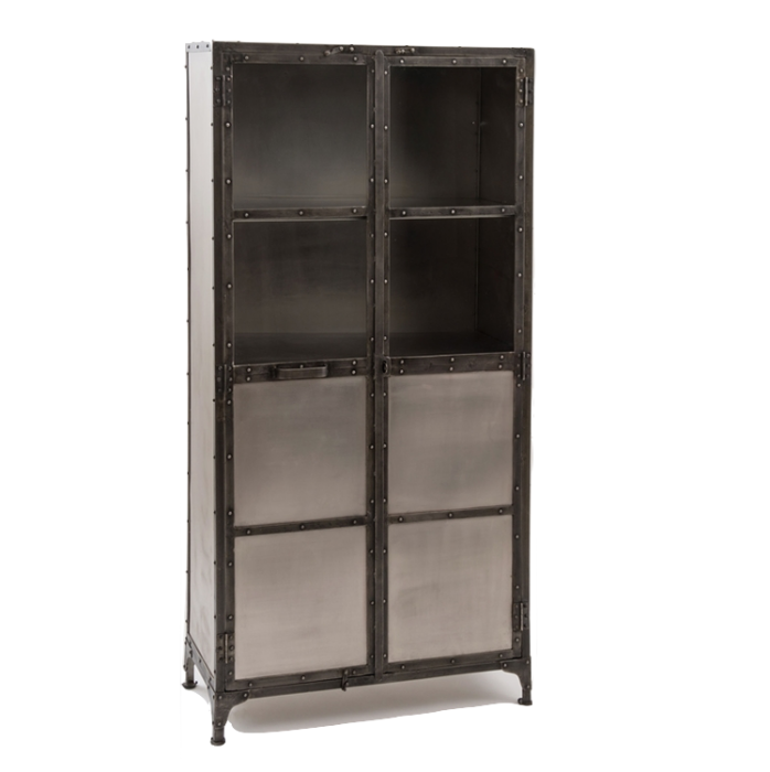  Industrial Steampunk Nickel Cabinet    | Loft Concept 