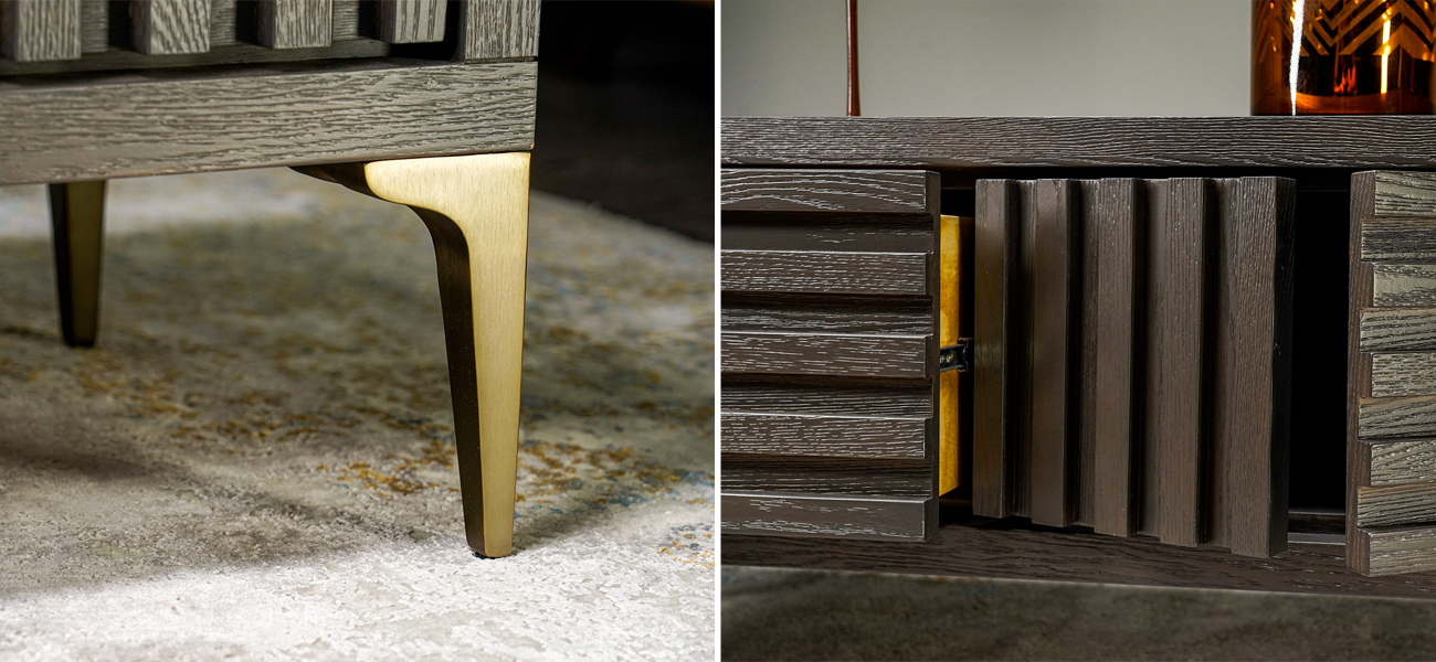 Дизайнерская ТВ-тумба Wooden Rails - фото