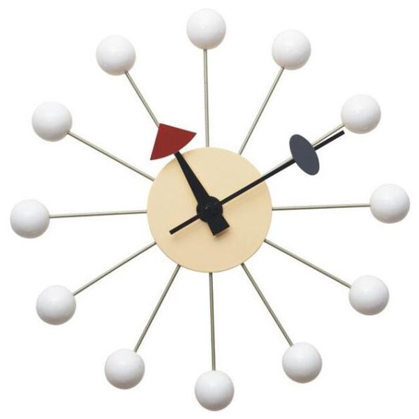  George Nelson Ball Clock White    | Loft Concept 