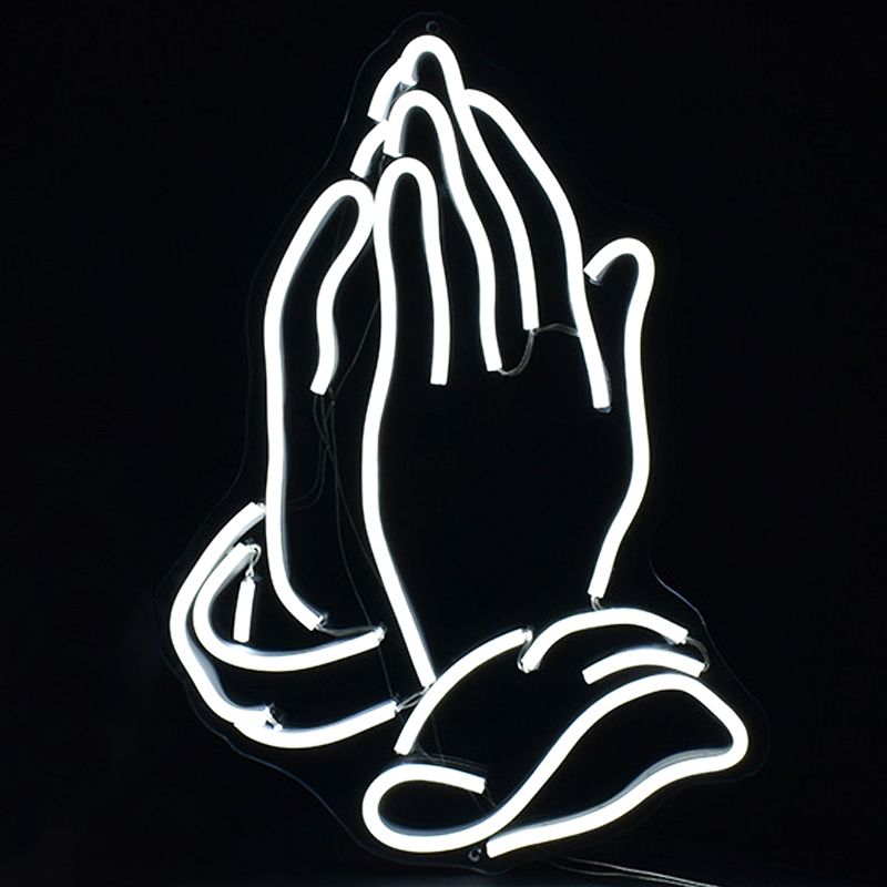    Praying Hands Neon Wall Lamp     | Loft Concept 